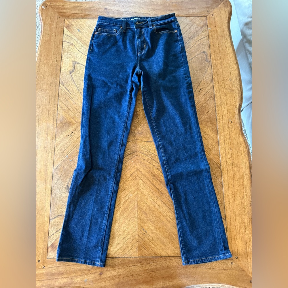 Lands' End Blue Straight Leg Jeans Classic Style